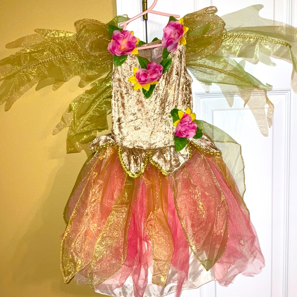 Fairy dust girls fairy costume with removable wings on the back size 3T